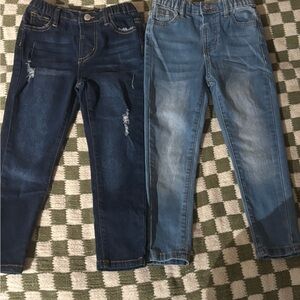 SHEIN Kids Denim Jeans - Dark Blue and Light Blue